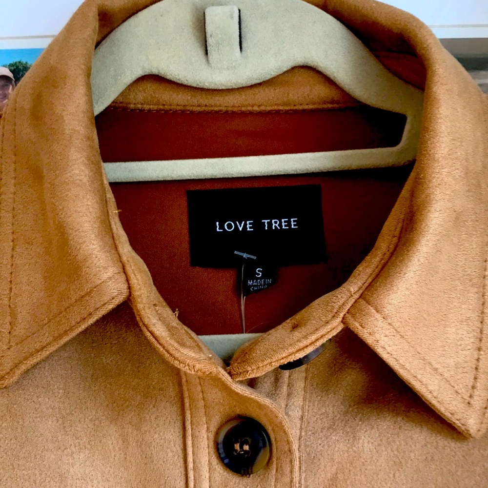 Love Tree Faux Suede Shirt/Jacket
